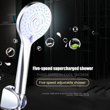 Cabezal de ducha con boquilla presurizada, ABS, accesorios de baño, ahorro de agua de alta presión, ducha cromada de lluvia 2024 - compra barato