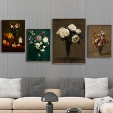 Home Decoration Print Canvas Art Wall Pictures Poster Canvas Printings Paintings Henri Fantin-Latour Flowers  French 2024 - buy cheap