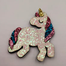 5.5x6.5cm 10PCS/Lot Unicorn Shape Padded Applique Crafts for Children Headwear Hair clip Accessorie 2024 - buy cheap