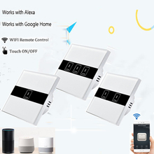 EU Smart Wifi Wall Touch Light Switch 1/2/3 Gang Touch WiFi Switch Smart Home ewelink APP Remote Controller Work with Alexa 2024 - buy cheap