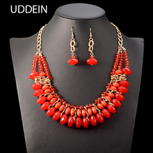 UDDEIN Indian jewelry vintage african beads jewelry sets fashion statement bib necklace women bohemian necklace set jewellery 2024 - buy cheap