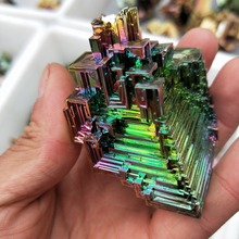 Прямая поставка, 20 г, немецкий натуральный кварцевый кристалл радуги {bismuth} образец минералов 2024 - купить недорого