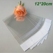 200 PCS/lot 12*20cm Clear Self Adhesive Seal Plastic Package Bag OPP Poly Pouch Packaging Bags Packing Bags With Hanging Hole 2024 - buy cheap