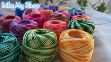 100% cotton variegated thread 8S crocheting yarn cross stitch embroidery thread knitting thread 2024 - buy cheap