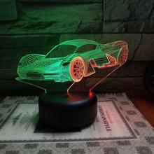 Creative Colorful Desk Lamp Touch Charging Stereo Vision Table Lamp For Bedroom Gift Atmosphere For Sport Car Led 3d Nightlight 2024 - buy cheap