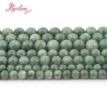 Bolas redondas de jade de Burma verde para mujer, cuentas de piedra suave para collar, pulsera, bricolaje, fabricación de joyas, hilo de 15 ", 6.8.10mm, envío gratis 2024 - compra barato
