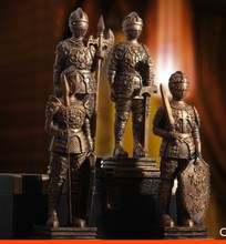 Guerrero Medieval, artesanía, estatua griega, armadura, modelo samurai para un hotel, modelo, habitación, restaurante, artesanía, decoración artística 2024 - compra barato