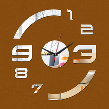 Прямая продажа акриловые наклейки на стену зеркало 3d Современное украшение дома diy часы кварцевые часы 2024 - купить недорого
