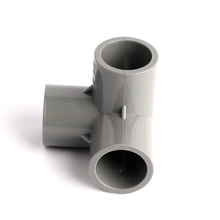 10pcs 3-Way PVC Fitting Inner Diameter 25mm Elbow Tee PVC Connector Grey Plastic PVC Joints 2024 - buy cheap