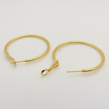 Large Cilcel Round Earrings Trendy  Yellow Gold Filled Womens Hoop Earrings 2024 - buy cheap