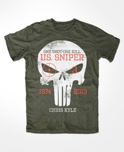 Chris Kyle T-Shirt Oliv The Devil of Ramadi American Sniper Scharfschutze Cpo Newest 2019 Fashion O-Neck Brand Men'S Tee Shirt 2024 - buy cheap