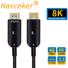 Cabo de fibra ótica 2020 real, 48gbps, hdmi 2.1, 8k, hdmi 2.1, dolby uhd 2.1, cabos hdmi 5m, 10m, 20m, rgb 4:4:4, hdmi 2.1, 4k 2024 - compre barato