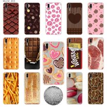 Funda de silicona para Huawei P40, P30, P20 Pro, P10 Lite E Plus, P Smart Z 2020, 2019, comida para galletas, chocolates, carne, pescado, salmón 2024 - compra barato