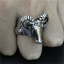 1 pc Newest Polishing Bull Head Ring 316L Stainless Steel Men Boys Cool New Band Party Animal Head Ring 2024 - buy cheap