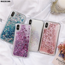 Funda de arena movediza líquida para iphone, funda de teléfono con purpurina para iphone X, XR, XS, MAX, 5, 5S, SE, 6S, 6, 7, 8 Plus, lentejuelas brillantes 2024 - compra barato