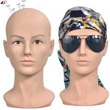 Cabeza de peluca para mujer multifuncional con soporte, maniquí para peluca, sombrero de maquillaje, exhibición de auriculares 2024 - compra barato