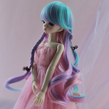1/3 1/4 1/6 Bjd SD Doll Wig Wire Long Wavy Colorful With Braid Fashion Style Super Hair High Temperature 2024 - buy cheap