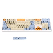 YMDK Blue Beige Orange Dye Sub 108 87 61 Key Mac Keys Thick PBT OEM Profile Keycap For Standard 104 TKL 60% MX Switches Keyboard 2024 - buy cheap