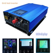 pure sine wave 1000W grid tie inverter Color display DC to AC High efficiency work for PV power generation or battery discharge 2024 - buy cheap