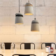Lámpara de cemento de luz industrial colgante de estilo nórdico Vintage, decoración de loft, lámpara colgante de comedor, lámparas de habitación, accesorios de iluminación colgantes 2024 - compra barato