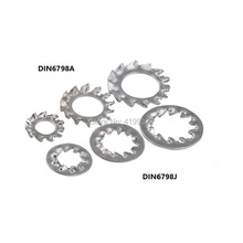 100Pcs DIN6798A External or DIN6798J Internal Toothed M3 M4 M5/6/8/10 Stainless Steel Washers Gasket Ring Serrated Lock Washer 2024 - buy cheap