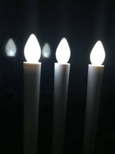 36 шт./лот беспламенный на батарейках tealight Wax окунутый LED конус свеча лампа церковь День рождения Свадьба Рождество Декор 17,5 см-белый 2024 - купить недорого