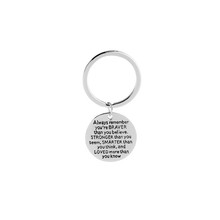 Letter Always remember Keychain Round Pendant Key Holders Fashion Key Chains 24pcs/lot 2024 - buy cheap