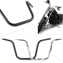 Mini manillar de motocicleta de 12 pulgadas, manillar con inedores para Harley Davidson XL, FL FX, FLST, FXST, FXR, FXD, FLT 2024 - compra barato