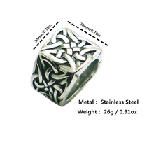 Newest Men Boy 316L Stainless Steel Cool Viking Vintage Ring For Gift 2024 - buy cheap