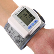 CK-102S цифровой ЖК-дисплей Автоматическая наручные часы крови Давление монитор Heart Beat частоты пульса метр Меру Sphygmomanomete измеритель артериального давления измеритель давления артериального тонометр 2024 - купить недорого