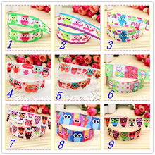 7/8'' Free shipping love owl summer printed grosgrain ribbon hairbow headwear party decoration diy wholesale OEM 22mm S286 2024 - buy cheap