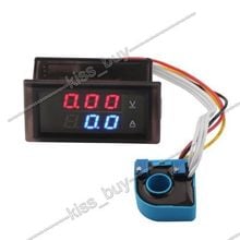 600V ±300A DC Dual display Digital Voltmeter Ammeter LED Battery Monitor Voltage Current  + Hall sensor meter 2024 - compre barato