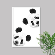 Картина на холсте с изображением милой любопытной панды 2024 - купить недорого