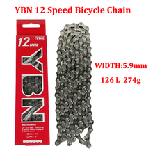 YBN S12 12 Speed Bike Chain Electroplated Silver MTB Road Bicycle Chains 12S 126 Link For Shimano SRAM Campagnolo 2024 - buy cheap