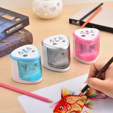 Automatic Pencil Sharpener Two-hole Electric Touch Switch Pencil Sharpeners Pen Knife Student School Supplies Office 2024 - buy cheap