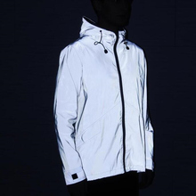 Dropship reflective dovetail jackets men hooded jacket hip hop night reflect light harajuku windbreaker coat jaqueta masculina 2024 - buy cheap