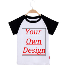 Crianças personalizadas t camisa seu próprio projetado 100% algodão manga curta design personalizado impressão crianças t camisas menina e menino topos 2024 - compre barato