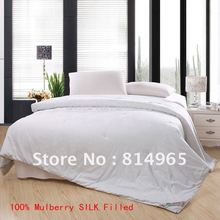 100% Mulberry silk Filled Spring/Fall/Autumn 1000g White Handmade Duvet Quilt Comforter Twin210X150cm Or Make Any Size 2024 - buy cheap