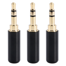 3pcs Copper Gold Plated 3.5mm Male Jack Plug Soldering 3 pole Plug Repair Headphone Cable Solder 2024 - buy cheap