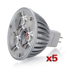 5X 3 Вт MR16 Мощный теплый белый 3 светодиодных энергосберегающих фокуса, светильник, лампа 12 В 2024 - купить недорого