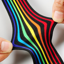 3M Rainbow Stripe Slight Elastic Bands 40MM Elastic Ribbon Clothing Bags Trousers Elastic Rubber Webbing DIY Sewing Accessories 2024 - buy cheap