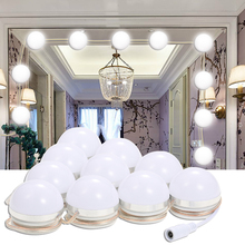 Kit de lâmpadas led espelhadas para maquiagem, iluminação para espelho, com controle de toque, lâmpadas led, conjunto na sala 2024 - compre barato