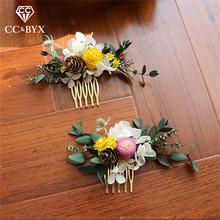 CC engagement jewelry hair combs forest style flowers wedding accessories bride bridesmaids 100% handmade party beach diy mq043 2024 - buy cheap