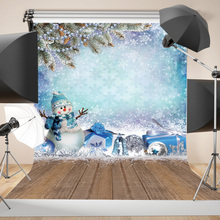 Planos de fundo fotográficos flocos de neve, luz azul-vinil para estúdio fotográfico de crianças 2024 - compre barato