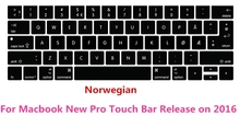 Защитная крышка для клавиатуры из норвежского силикона для Macbook New Pro 13 "A1706 15" A1707 с сенсорной панелью A1989 A1990 A2159 2024 - купить недорого