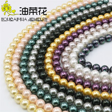 Perla de concha de mar redonda Natural de 12mm, cuentas sueltas DIY, accesorios de fabricación de joyería Multicolor, regalo para niña blanca y negra de 16 pulgadas, venta al por mayor 2024 - compra barato