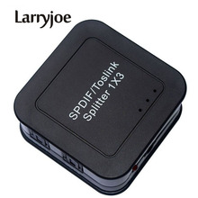Larryjoe портативный мини SPDIF TOSLINK разделитель волокон цифровой оптический 1x3 1 вход 3 выход аудио сплиттер адаптер 2024 - купить недорого