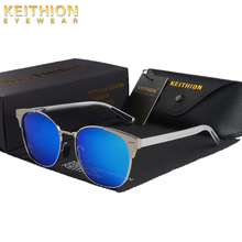 KEITHION новые модные ретро дизайнерские Супер круглые очки кошачий глаз женские солнцезащитные очки поляризованные солнцезащитные очки 2024 - купить недорого