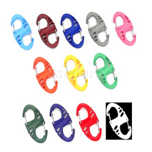 120pcs Colorful Plastic S Hook Carabiner Clips For Paracord Survival Bracelet/Keychain 12 Colors 2024 - buy cheap