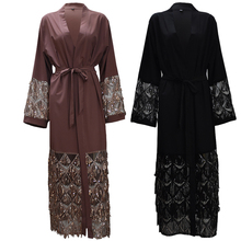 Abayas для женщин мусульманская мода хиджаб платье джилбаб Кафтан Абая Дубай Турция кимоно кардиган халат женский размера плюс ислам одежда 2024 - купить недорого